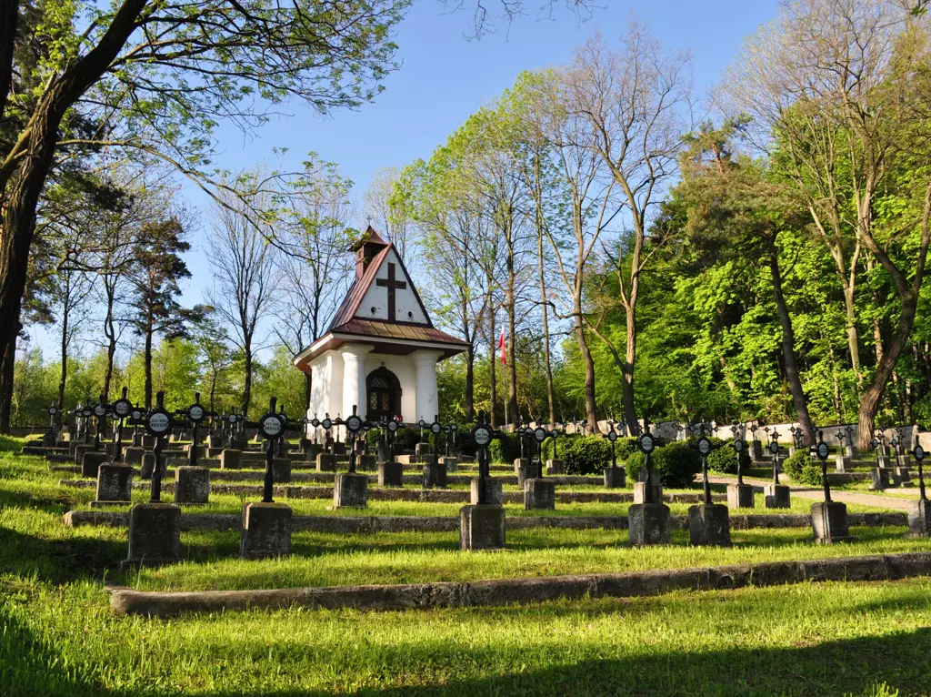 Cmentarz wojenny w Łowczówku - widok grobów