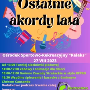 Plakat informujący o wydarzeniu ostatnie akordy lata