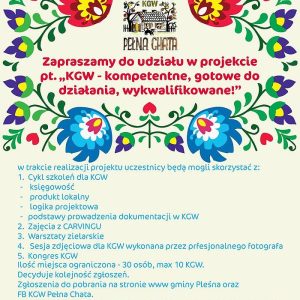 Plakat informujący o projekcie KGW