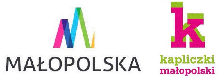 logo województwa małopolskiego, obok logo kapliczki małopolski