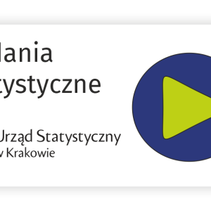Baner informacyjny Urzędu Statystycznego w Krakowie o badaniach statystycznych
