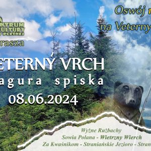Plakat wycieczki na Veterny Vrch. Szczegóły w artykule.