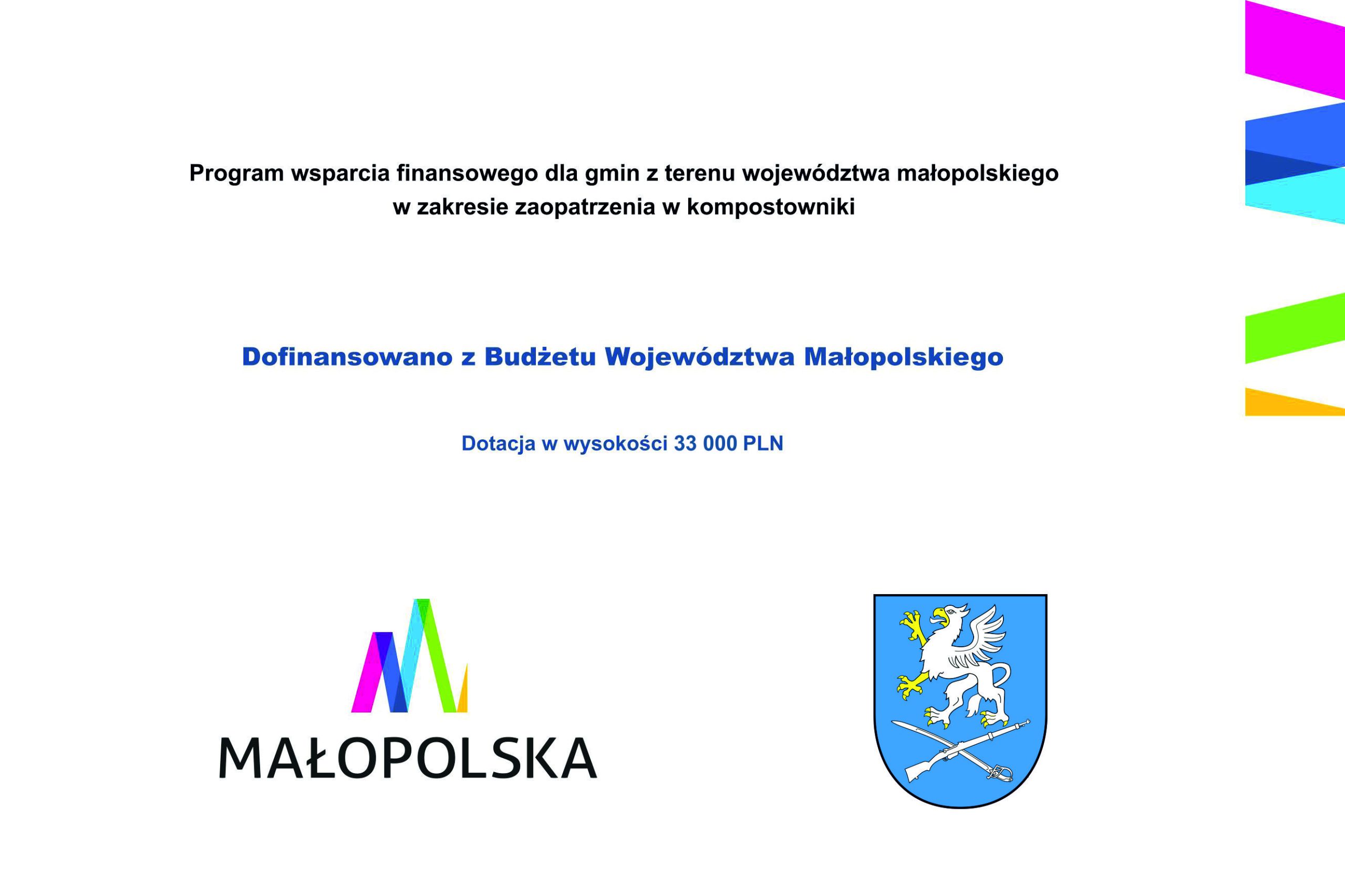 Tablica informacyjna o programie zaopatrzenia w kompostowniki