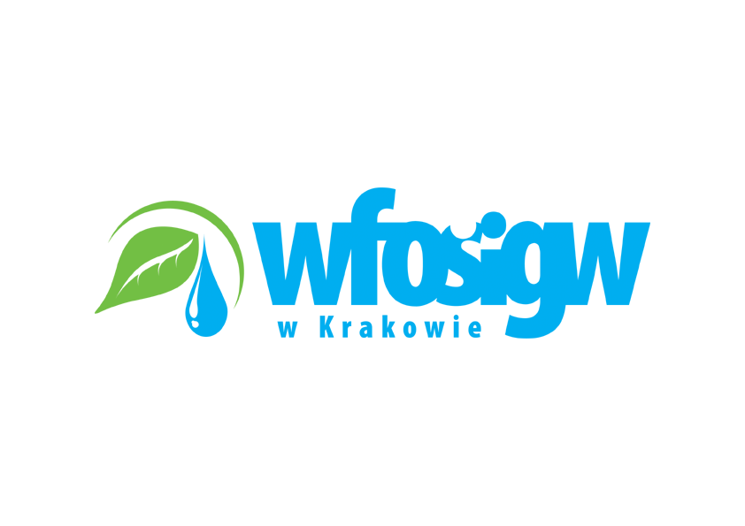 Niebieskie logo Wojewódzkiego Funduszu Ochrony Środowiska i Gospodarki Wodnej w Krakowie
