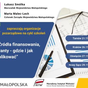 Grafika informacyjna o cyklu szkoleń
