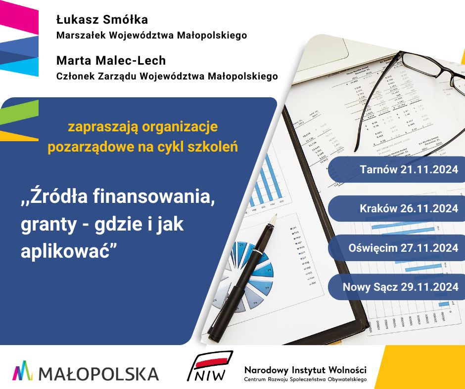Grafika informacyjna o cyklu szkoleń