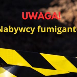 Żółto-czarna taśma, u góry czerwony napis "uwaga"