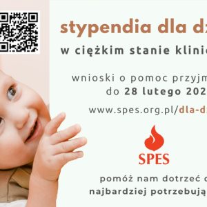 Małe dziecko kieruje wzrok na informację o stypendiach