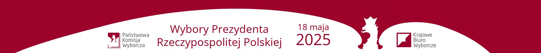 Biało-czerwony baner Wybory Prezydenta Rzeczypospolitej Polskiej 2025