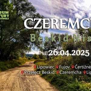 Baner informujący o wycieczce turystycznej w Beskid Niski. Szczegóły w artykule.