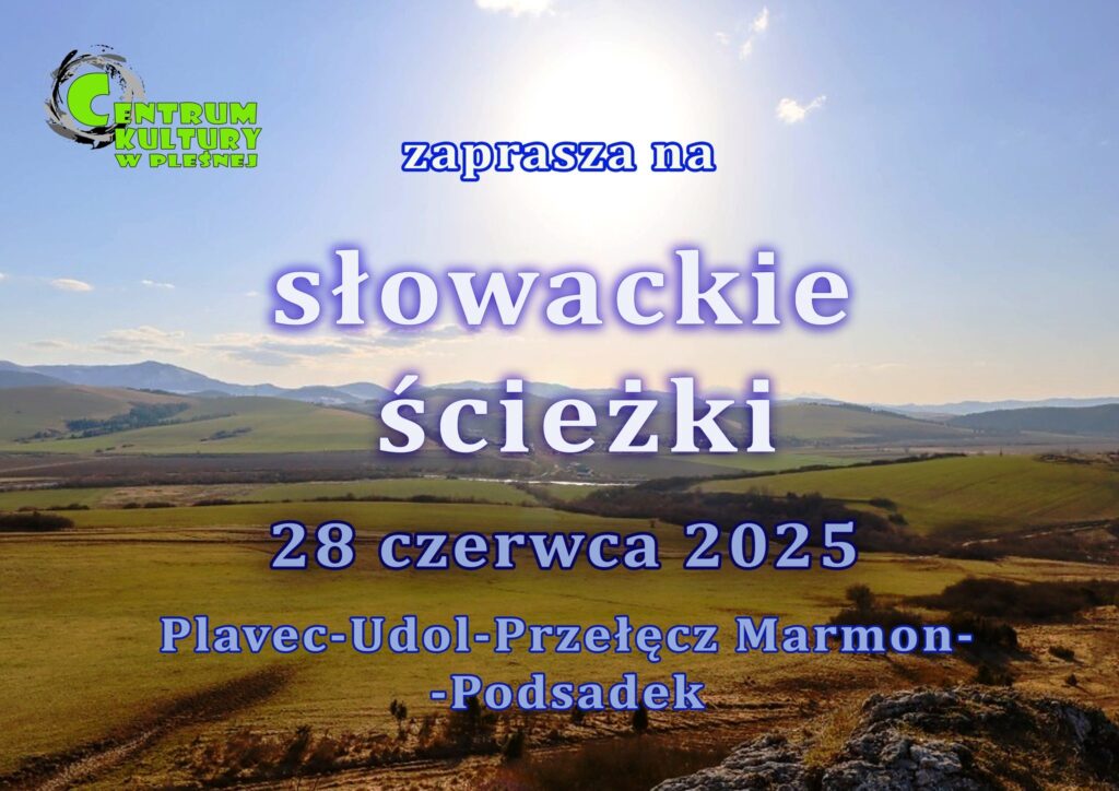 Plakat wycieczki turystycznej na Słowację. Szczegóły w artykule.
