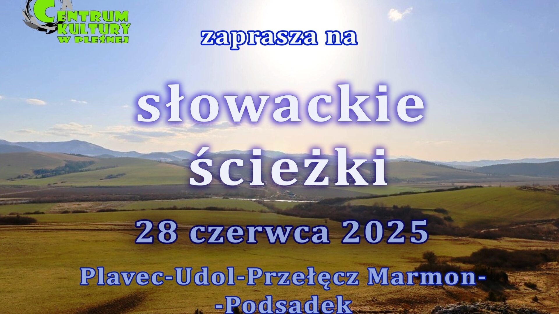 Plakat wycieczki turystycznej na Słowację. Szczegóły w artykule.