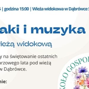 Baner wydarzenia "Piknik i muzyka" Szczegóły w artykule.