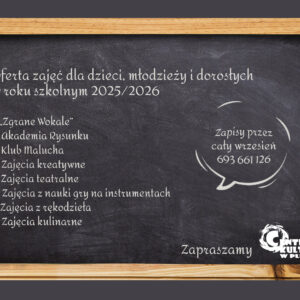 Oferta zajęć dla dzieci, młodzieży i dorosłych. Szczegóły w artykule.