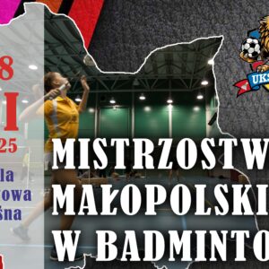 Slider Małopolskich Mistrzostw w Badmintonie 2025. Więcej w artykule.