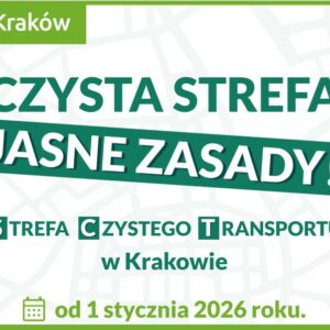 Grafika informacyjna o czystej strefie transportu
