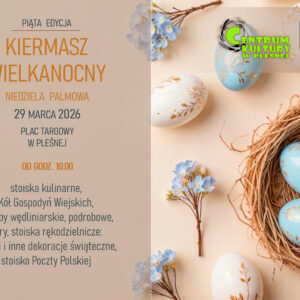 Baner promujący wydarzenie: V Kiermasz Wielkanocny. Szczegóły w artykule.