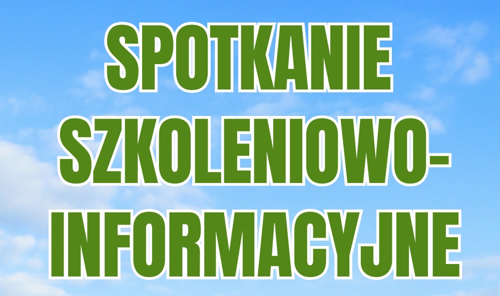 Zielony napis na tle błękitnego nieba