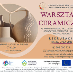 Plakat Warsztaty Ceramiczne. Szczegóły w artykule.