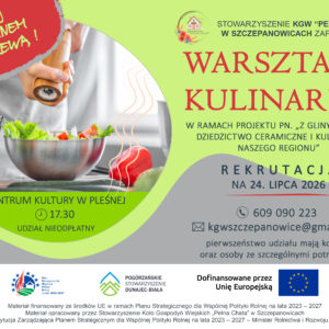 Plakat Warsztaty Kulinarne. Szczegóły w artykule.