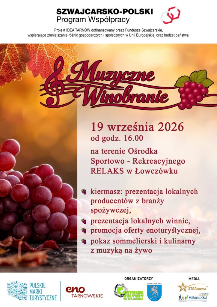 Winogrona i jesienne liście