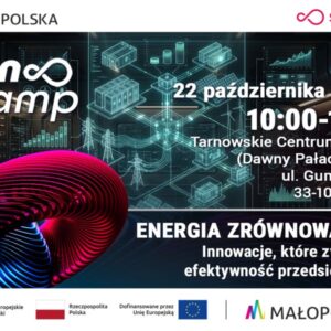Grafika informacyjna, w tle wykresy i schematy